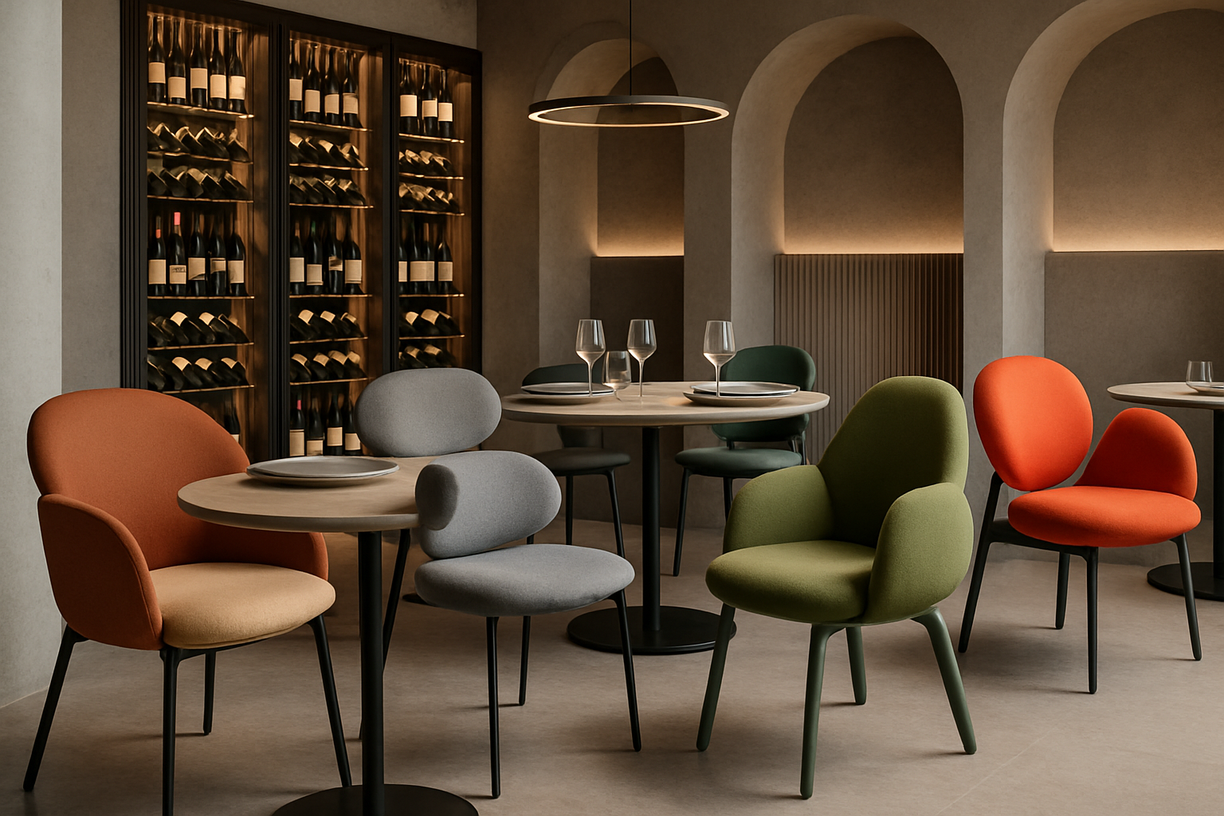 modern_chairs_wine_cabinets_restaurant_trends