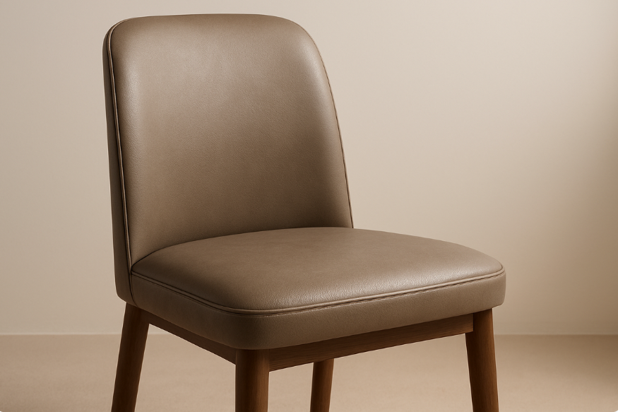 upholstered dining chair with wipeable PU surface