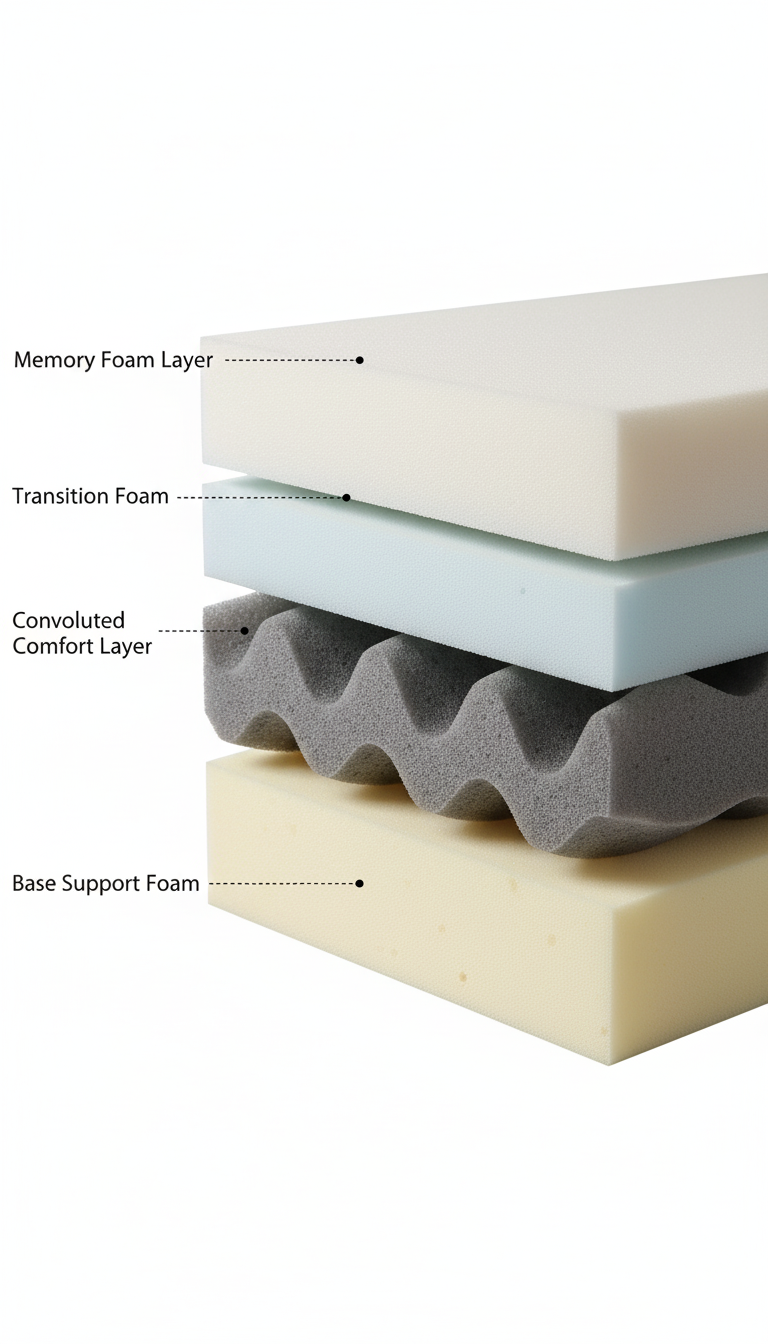 foam layers cross-section