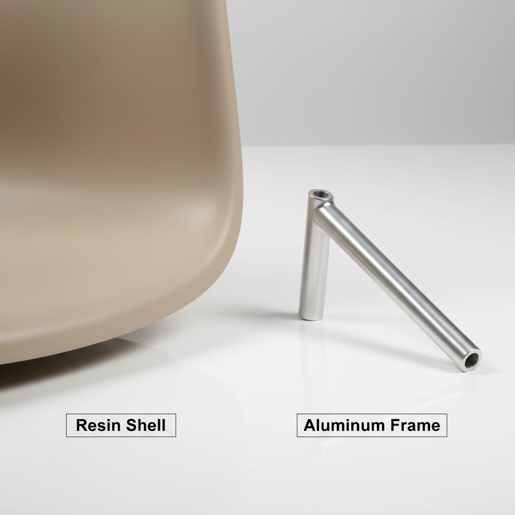 overview resin shell and aluminum frame samples