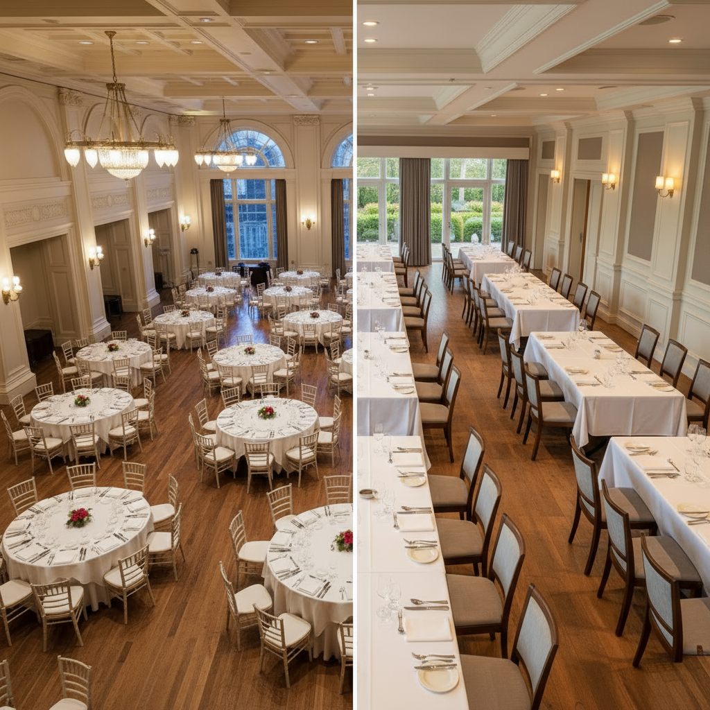 room split: rounds vs rectangles