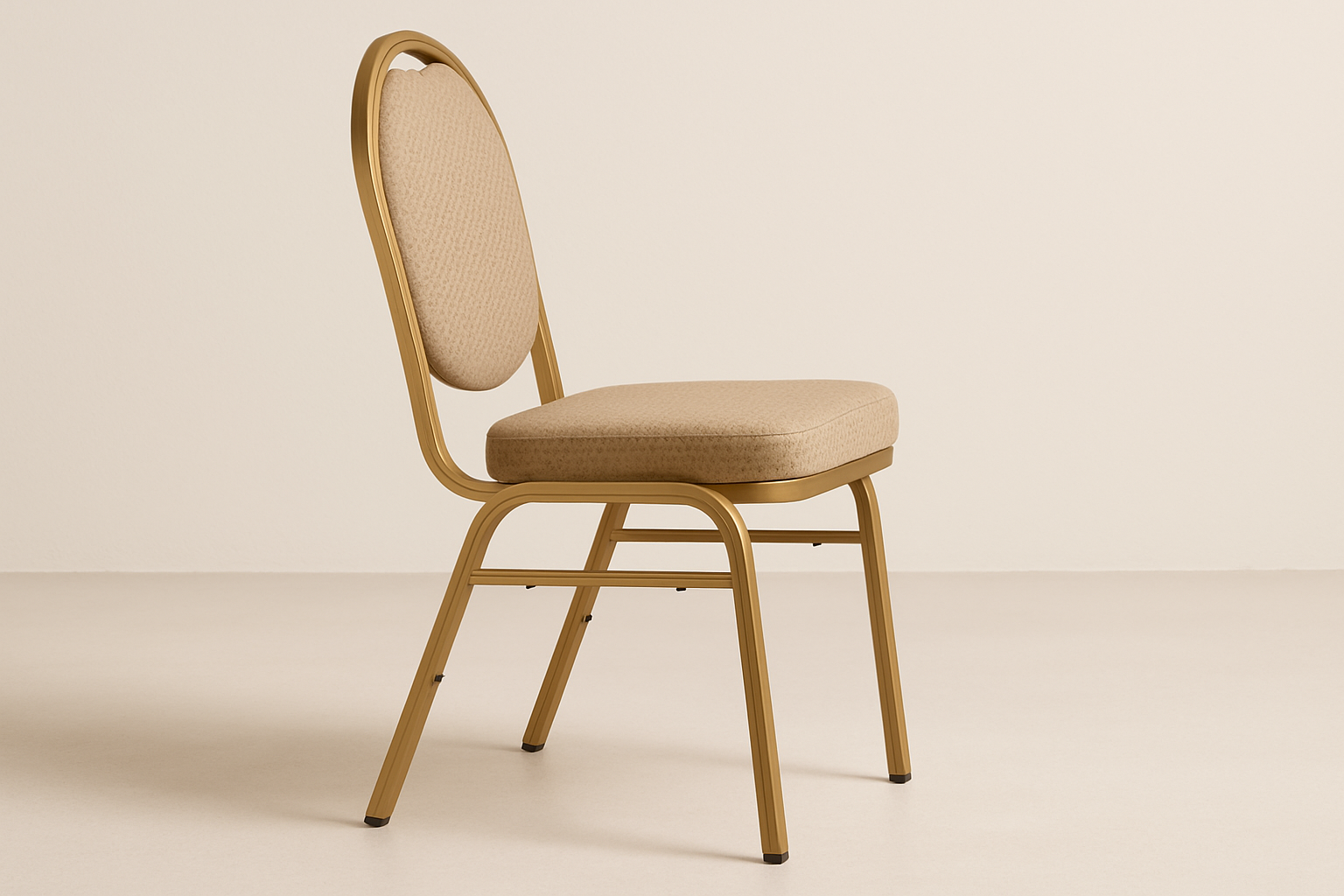 stackable banquet chair side profile