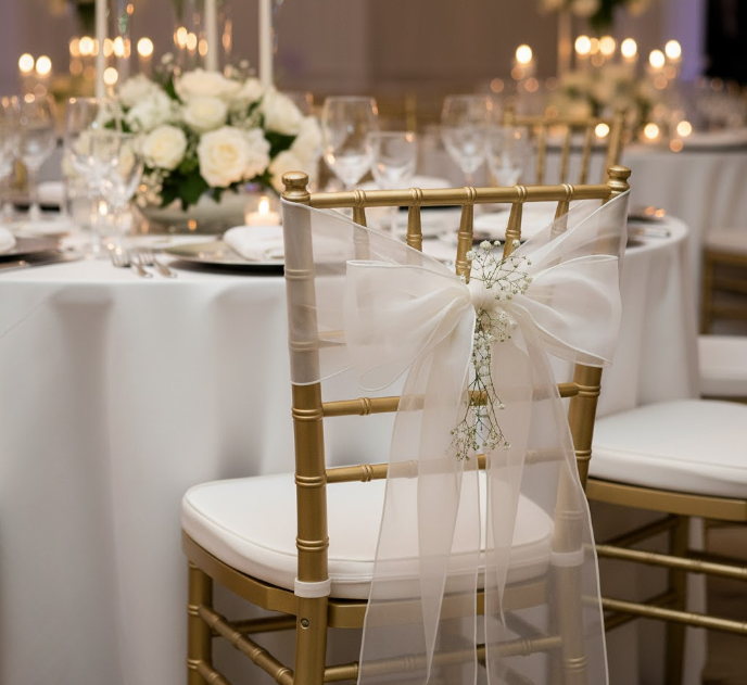 a close-up of a LIVEMATE banquet chair showing the sturdy frame, thick cushion, and durable upholstery