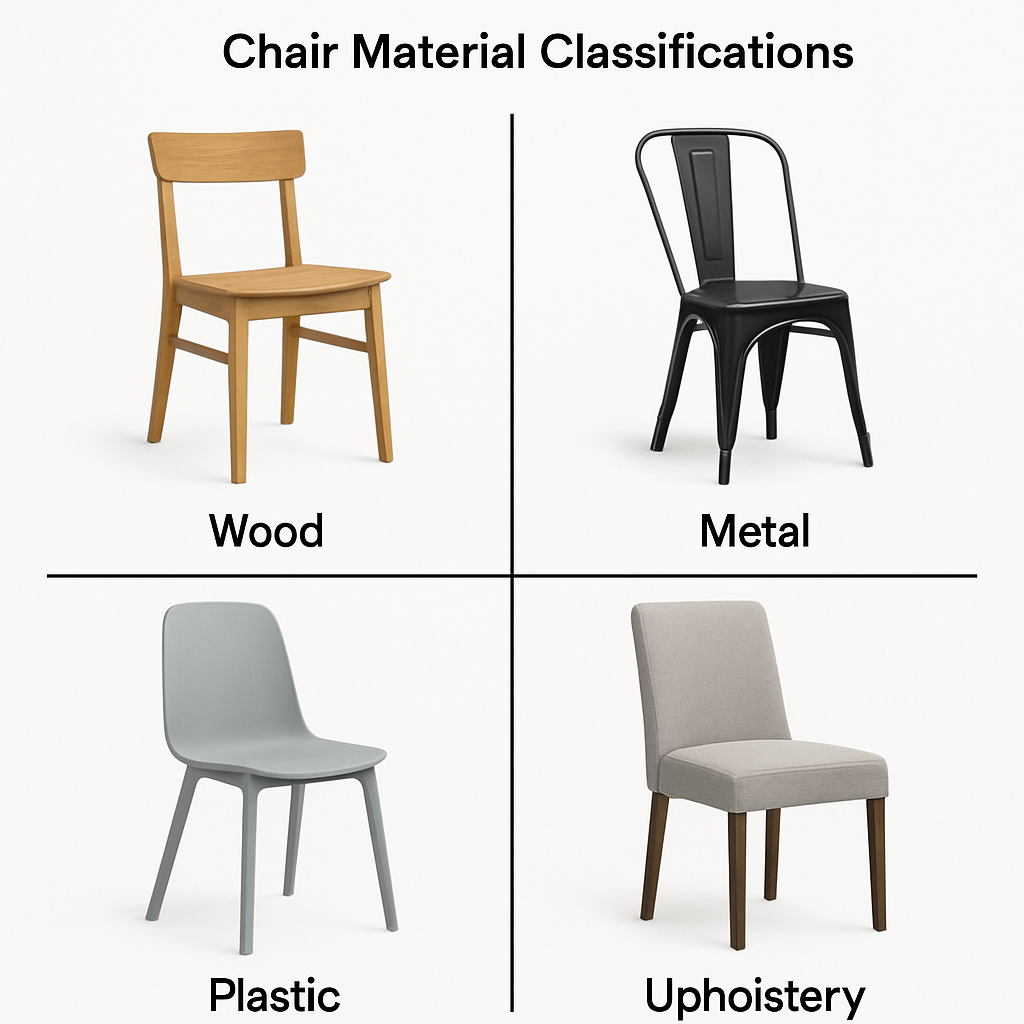 grid of chair material categories