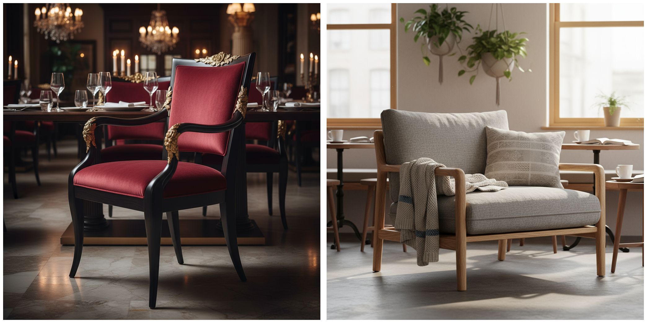 fine dining vs casual chairs