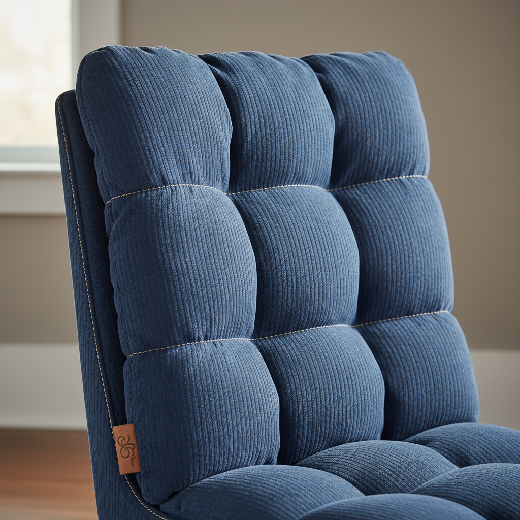 upholstered dining chair detail